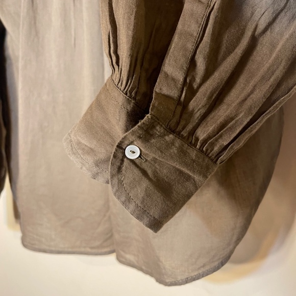 Buck Mason Olive Button-Up Blouse - Picture 4 of 10